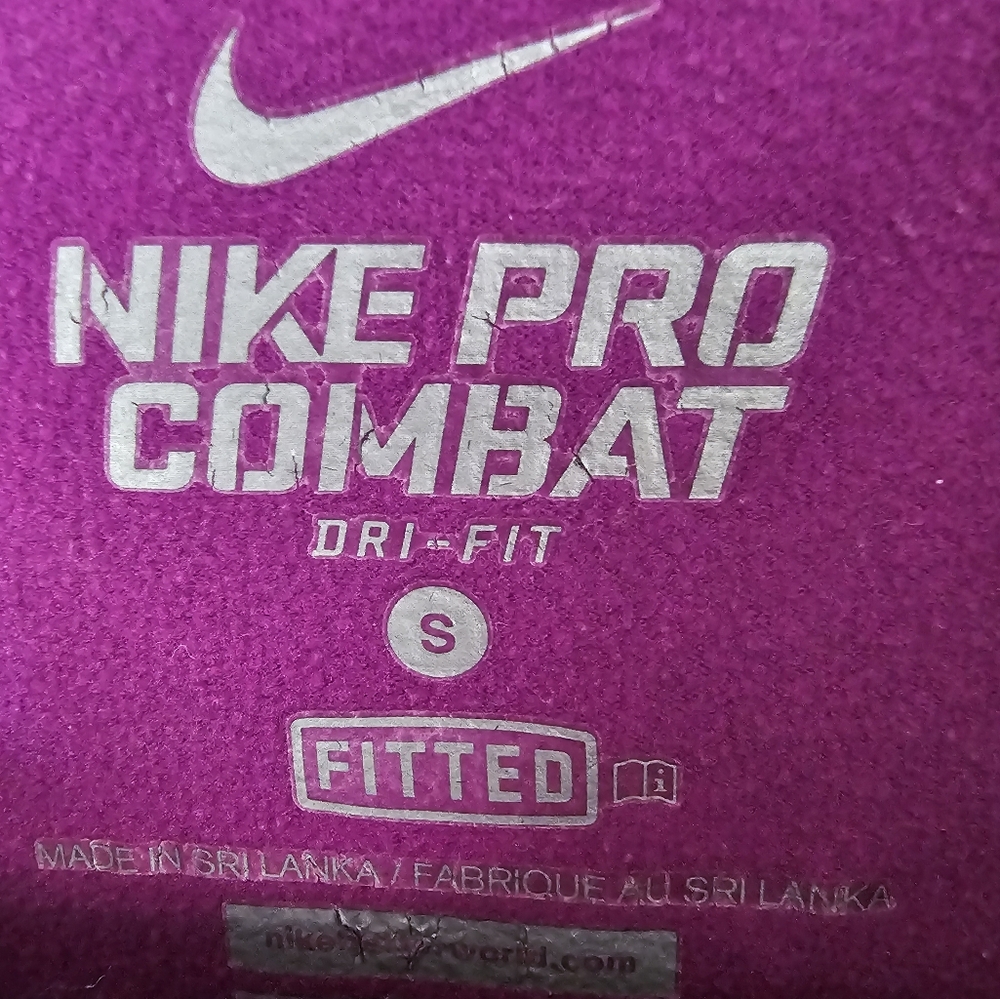 Nike Pro Combat Fitted Pull Over Size SM Purple - Picture 5 of 5